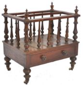 19TH CENTURY REGENCY WALNUT CANTERBURY MAGAZINE RACK
