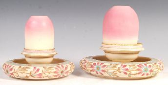 CRICKLITE S. CLARKE FAIRY PYRAMID NIGHT LIGHT HOLDERS AND SHADES