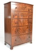 MID CENTURY WALNUT GOOD QUALITY TALLBOY CHEST OF DRAWERS