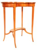 LATE 19TH CENTURY SATINWOOD & EBONY INLAID WRITING TABLE DESK