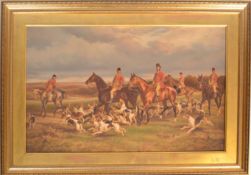 WILLIAM H HOPKINS & EDMUND HAVELL HUNT SCENE PAINTING