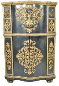19TH CENTURY FLORENTINE PIETRA DURA INLAID CORNER CABINET