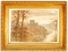 JAMES KINNEAR (1875-1917) SCOTTISH WATERCOLOUR RUINED CASTLE PAINTING