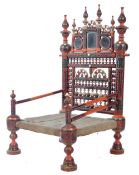 18TH 19TH CENTURY TRADITIONAL INDIAN / PUNJABI PIDHA LOW CHAIR