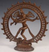 18TH/19TH CENTURY INDIAN BRONZE FIGURINE OF SHIVA NATARAJA
