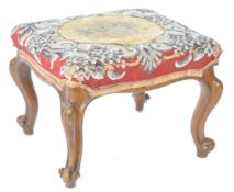 19TH CENTURY SCOTTISH WHYTOCK & REID NERLING BEADWORK FOOTSTOOL