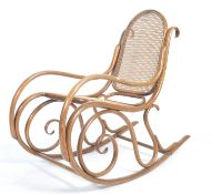 LATE 19TH CENTURY MICHAEL THONET BENTWOOD CANE ROCKING CHAIR