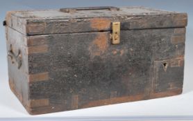 AN ANTIQUE RAJASTHAN INDIAN DOWRY MARRIAGE CHEST BOX