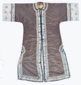 19TH CENTURY ORIENTAL QING DYNASY SILK EMBROIDERED KIMONO