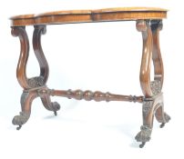 19TH CENTURY ROSEWOOD SERPENTINE OCCASIONAL TABLE.