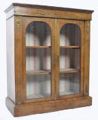 VICTORIAN 19TH CENTURY BURR WALNUT INLAID PIER CABINET