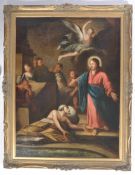 OIL ON CANVAS CHRIST HEALING THE SICK AT THE POOL