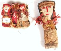 EARLY 20TH CENTURY NATIVE AMERICAN FOLK ART CLOTH RAG DOLLS