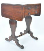 19TH CENTURY REGENCY ROSEWOOD IRISH LADIES WORK TABLE