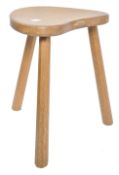 ORIGINAL MOUSEMAN THREE LEG STOOL BY ROBERT THOMPSON