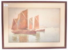 C.P.B.S. LILLINGSTON (fl.1871-1899) CORNISH WATERCOLOUR PAINTING OF BOATS