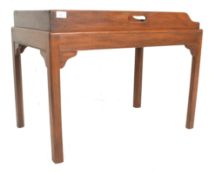 18TH CENTURY GEORGE III MAHOGANY BUTLERS TRAY ON STAND