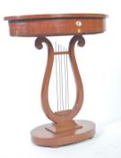 A 19TH CENTURY BIEDERMEIER MAHOGANY LADIES WORK TABLE