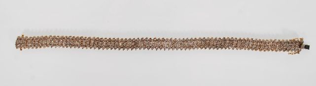 9CT GOLD AND DIAMOND BRACELET APPROX 2CTS DIAMONDS
