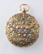 VICTORIAN 19TH CENTURY 18CT GOLD POCKET WATCH CASE OR LOCKET