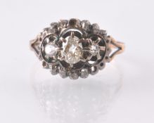 19TH CENTURY RUSSIAN DIAMOND CLUSTER RING