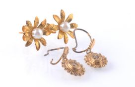 TWO PAIRS OF 9CT GOLD EARRINGS