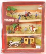 RARE VINTAGE TIMPO TOYS TRIPLE-SET WESTERN PLASTIC