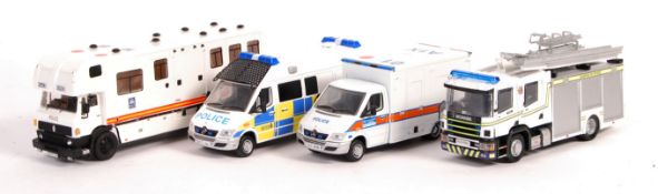 FIRE BRIGADE MODELS - COLLECTION OF FOUR WHITE MET