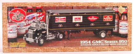 ERTL BOXED DIECAST MODEL BUDWEISER TRUCK MONEY BAN