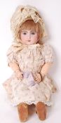 RARE ANTIQUE TETE JUMEAU BISQUE HEADED DOLL
