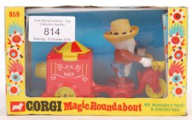RARE CORGI 859 MAGIC ROUNDABOUT MR MCHENRY'S TRIKE & ZEBEDEE BOX