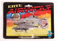 ORIGINAL RARE ERTL 1980'S AIRWOLF HELICOPTER ON OR