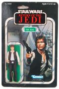RARE VINTAGE STAR WARS MOC CARDED ACTION FIGURE - HAN SOLO