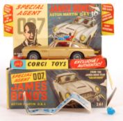 LOVELY CORGI TOYS 261 JAMES BOND GOLD ASTON MARTIN