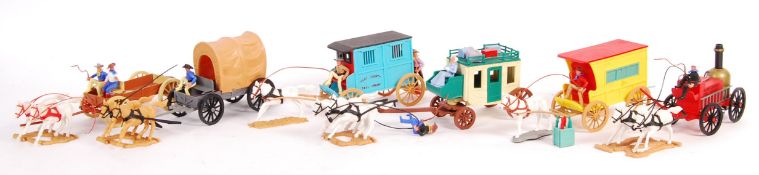 COLLECTION OF VINTAGE TIMPO TOYS PLASTIC ' WILD WE