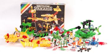 COLLECTION OF VINTAGE BRITAINS SPACE FIGURES AND VEHICLES