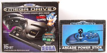 BOXED SEGA MEGADRIVE CONSOLE AND POWER STICK