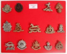 COLLECTION OF ORIGINAL WWII PLASTIC ECONOMY REGIMENT BADGES