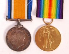 WWI FIRST WORLD WAR MEDAL PAIR AWARDED TO A PRIVATE IN THE RAMC