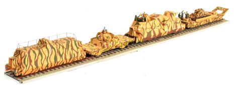 LARGE WWII GERMAN NAZI ARMOURED TRAIN TANK TRANSPORTER