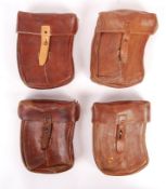 COLLECTION OF WWI & WWII LEATHER MACHINE GUN AMMO POUCHES