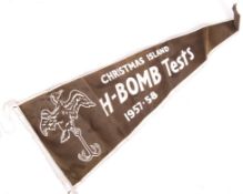 SCARCE ORIGINAL BRITISH CHRISTMAS ISLAND H-BOMB TEST FLAG
