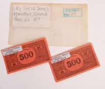 THE GREAT TRAIN ROBBERY - ORIGINAL MONOPOLY MONEY