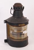 EARLY 20TH SHIPS COPPER LANTERN OF D SHAPE