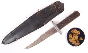 ORIGINAL WWII BRUMA CONFLICT ' CHINDIT ' UNIFORM PATCHES & KNIFE