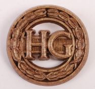 RARE WWII SECOND WORLD WAR HOME GUARD ECONOMY PLASTIC BADGE