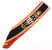 THE ROYAL IRISH REGIMENT MILITARY DRUM MAJOR BALDRIC SASH