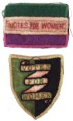 RARE ' VOTES FOR WOMEN ' SUFFRAGETTE CLOTH ARM PATCHES