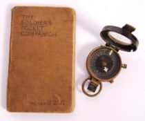 WWI FIRST WORLD WAR SOLDIER'S MARCHING COMPASS & BOOK