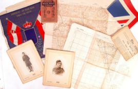 COLLECTION OF ASSORTED WWI EPHEMERA - MAPS, PHOTOS ETC